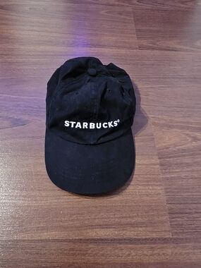 Starbucks Black Baseball Cap with White Logo Embroidery